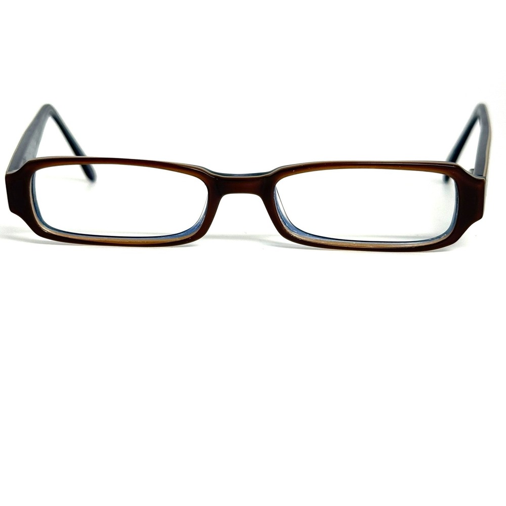 Candies C Lydia Rectangular Eyeglass Frames Brown Blue 50-17-135 C LYDIA BRN/BL